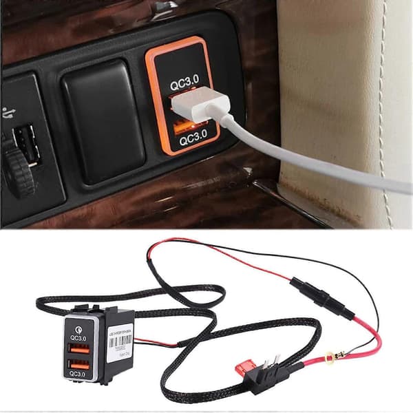 Bil Multifunksjonell USB-lader Hurtigladeport For Patrol Y62 2013 2014 2015 2016 2018 2020