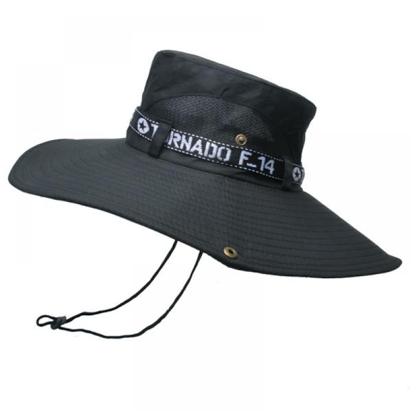 Bob solhat fiskerihat med bred skygge solhat justerbar bomuldshat UV-beskyttelse sommerhat