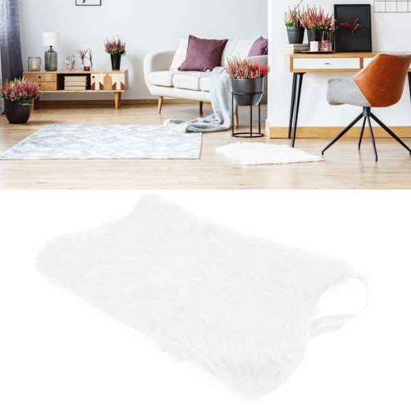 Faux fårskinn Fur Rug Mjuk Matta Områdesmatta för Sovrum Soffa Golv Vardagsrumsdekor Vit