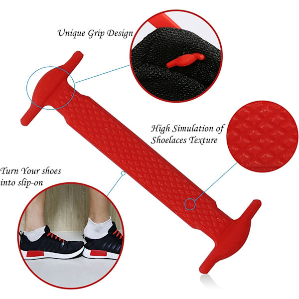 Sko snørebånd til børn og voksne, elastiske snørebånd til sneakers