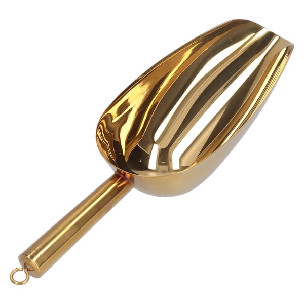 Kraftig isskopa i rostfritt stål, giftfri matskopa för ismaskin, socker, djurfoder, ergonomisk design med spegelfinish, för köksbar