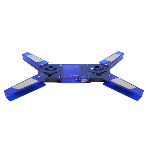 Laptop kylställ Dubbel fläkt Fällbar kylplatta USB-kabel Datortillbehör DR‑2008FBlue