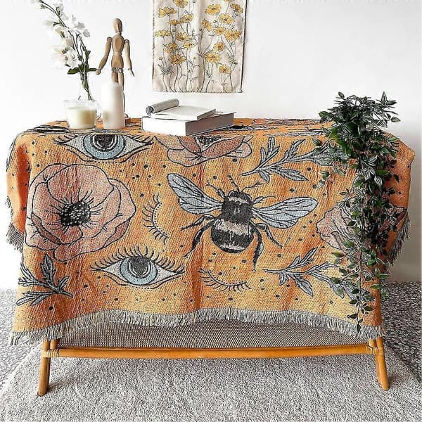 Sofa Tæppe Gobelin Boheme Tæppe Fritidstæppe Betræk Tæppe Kvaster Tæppe Sofa Håndklæde Tråd Tæppe