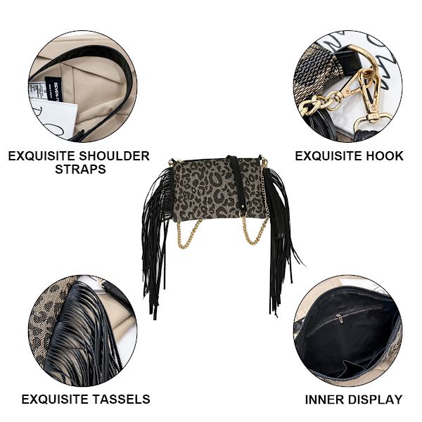 Läder Crossbody Väska Dam Mobil Plånbok Western Cowboy Liten Handväska