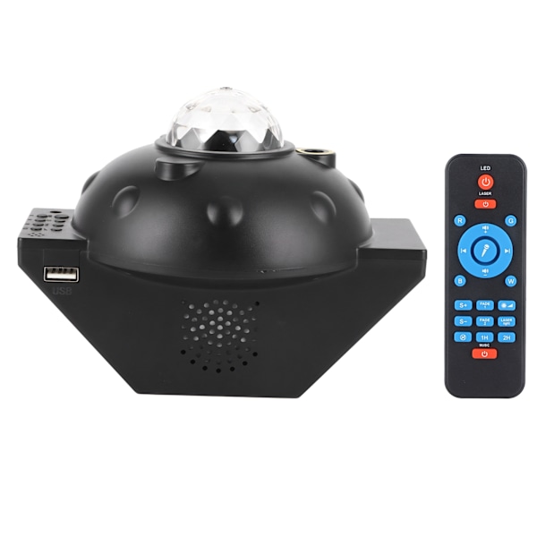 Bluetooth Projektorlampa Multifunktionell Fjärrkontroll Timer USB-lampa för Semesterfest 100-240V UK-kontakt