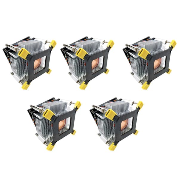 5x CPU-kjøler Vifte Kjøling 1366 2011 1155 4-pinners Ledning Temperaturkontroll Og Hastighetskontroll Radiator