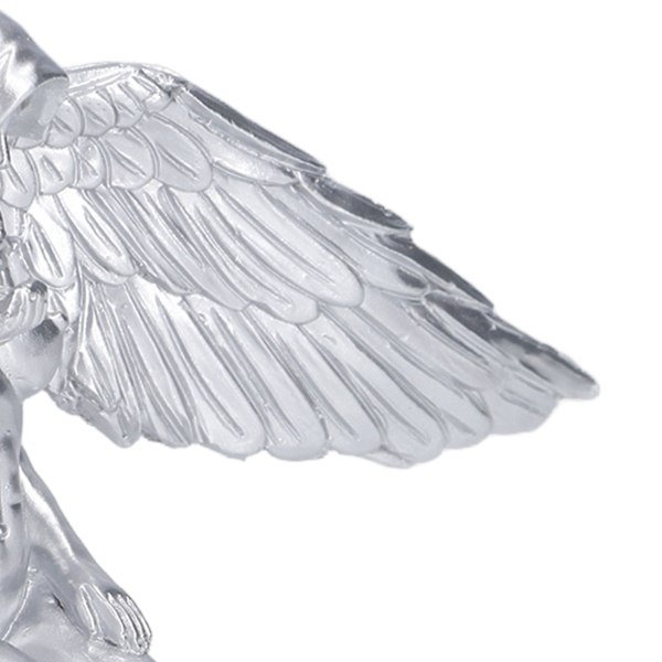 Sølv Engel Vingestatue Stående Skulptur Harpiks Bordhave Ornament til Hjemmedekoration