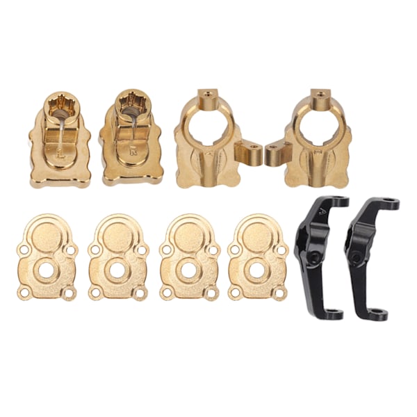 RC Styrkopp Uppgraderingsset Koppar Exakt Bakaxel Hylsa Växelskydd Set för FCX24 1/24 Klätterbil Guld