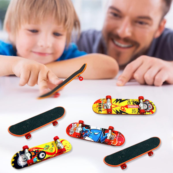 9 stk mini finger skateboard sett - 9.5*2.5cm (tilfeldig)