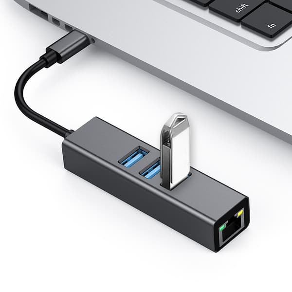 4-Port USB 3.0 Hub Lang Kabel 122 cm med Micro USB Ladeport, Rask Dataoverføring USB Hub Utvider Forlengelseskontakt Kompatibel Windows PC,
