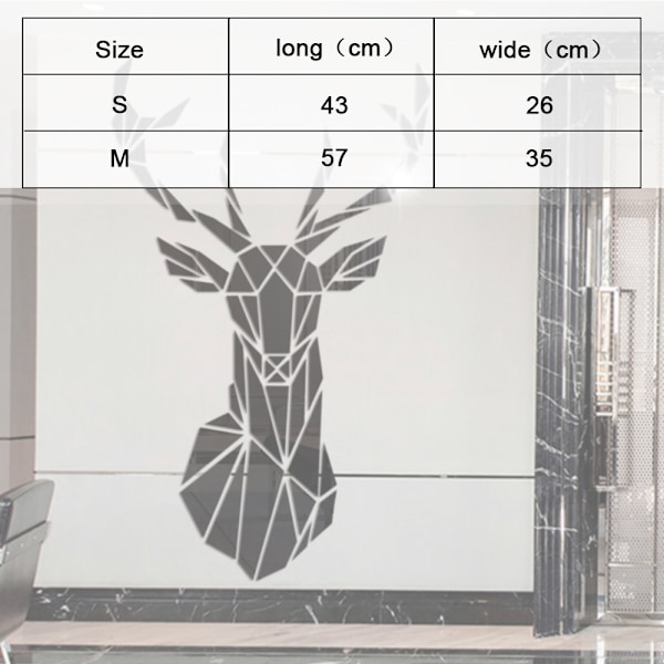 Sika Deer Head Stereo Akryl Väggsticker