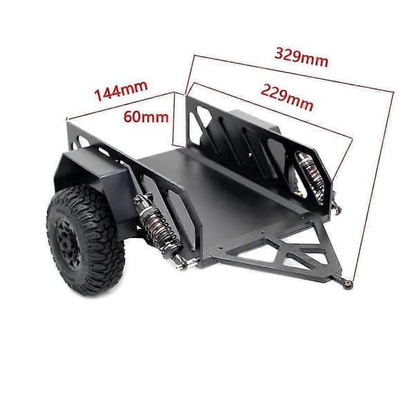 Peräkärry 1/10 RC Crawler -autoille Axial Scx10 4 D90 Reat ,1
