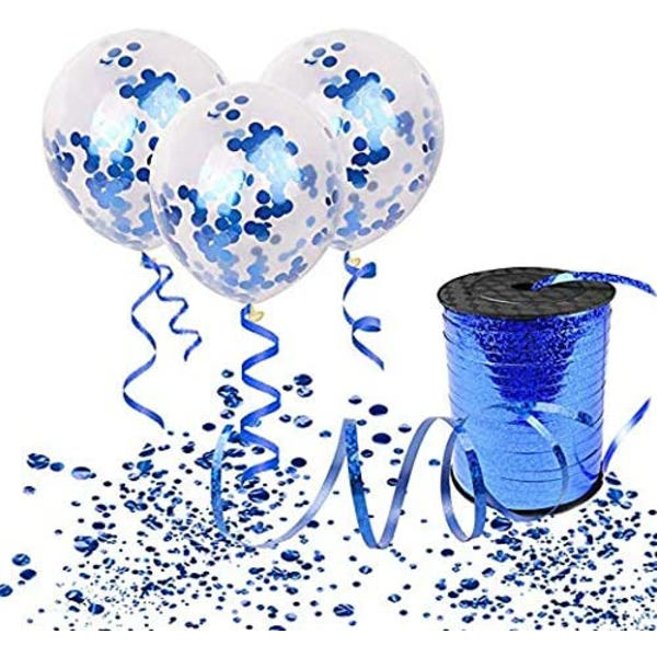 500 meter silver krusad lockig band glänsande metallisk ballong S
