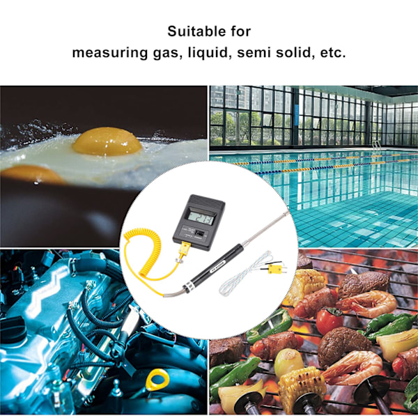 Tm‑902c Digitaalinen K-tyyppinen anturi LCD-termometri lämpötilamittari termoelementillä ‑50‑500℃