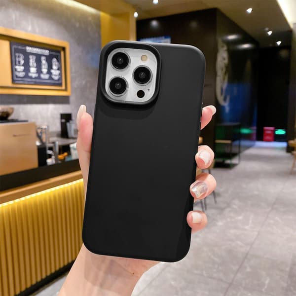 Kompatibel med iPhone 13 telefoncover, blød TPU slank sort