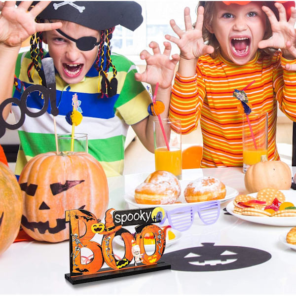 3 Søte Halloween Borddekorasjoner, Gresskar Bordpynt