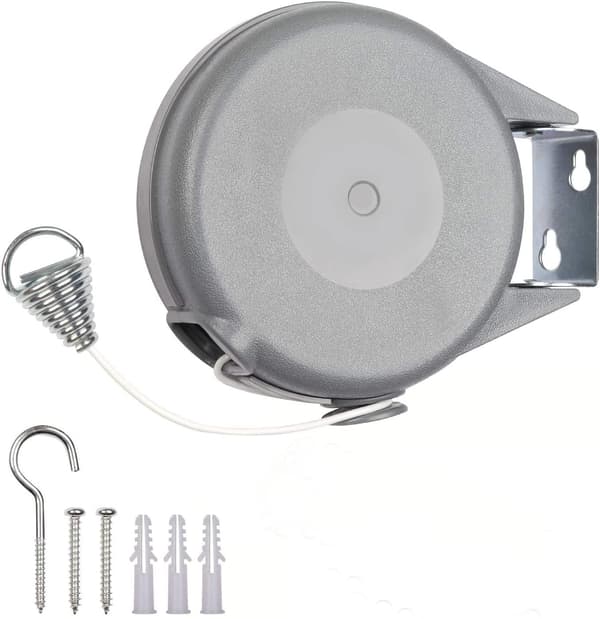 12 meter uttrekkbart klessnor med klype, veldig solid og holdbar