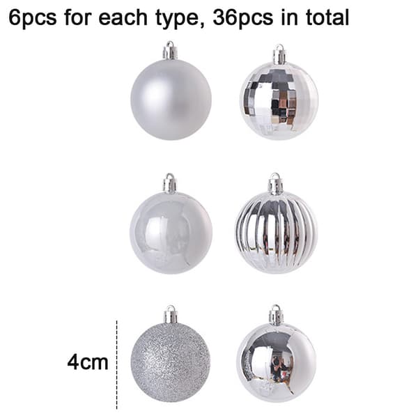 Julgranskulor för julgranar, julgranskulor silver