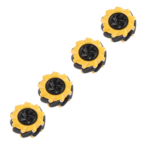 Mecanum-pyörät Omni-suuntaiset Älyrobottiauto-osat Tarvikkeet DIY-lelukomponentit 80 mm (2 paria)