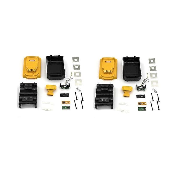 2 Sett Li-ion Batteri Plastkasse PCB Ladebeskyttelse Kretskort Skall For 18v 20v Dcb183 Ba