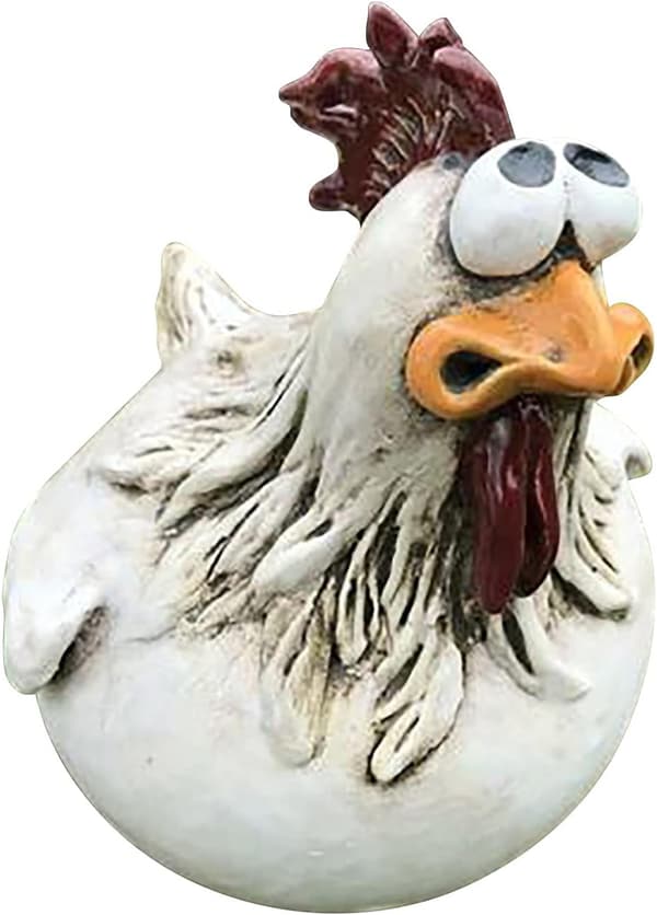 Morsom Kylling Gjerde Ornament Gård Bakgård Kunst Sta