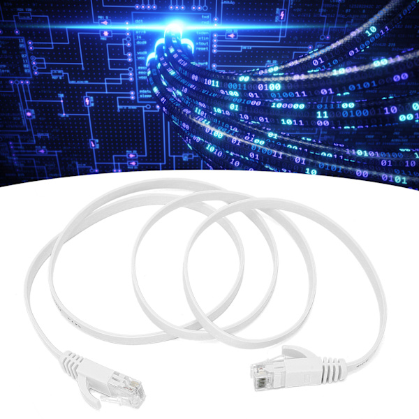 Ethernet-kabel CAT6 Gigabit 8-kjerne tvinnet par nettverksjumper Flat kobbertråd Forbruksvarer 1 meter