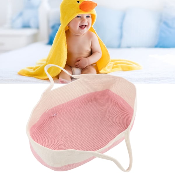Baby Sleep Basket Fällbar förvaring tecknad säker bärbar bomull baby carry basket