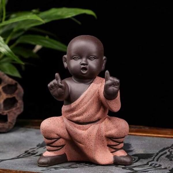 Mini Moine Ornements Statue De Bouddha Kung Fu Thé Pet Zen Garden Plateau À Thé Figure Pour Kung Fu Plateau À Thé Voiture Décoration De Bureau