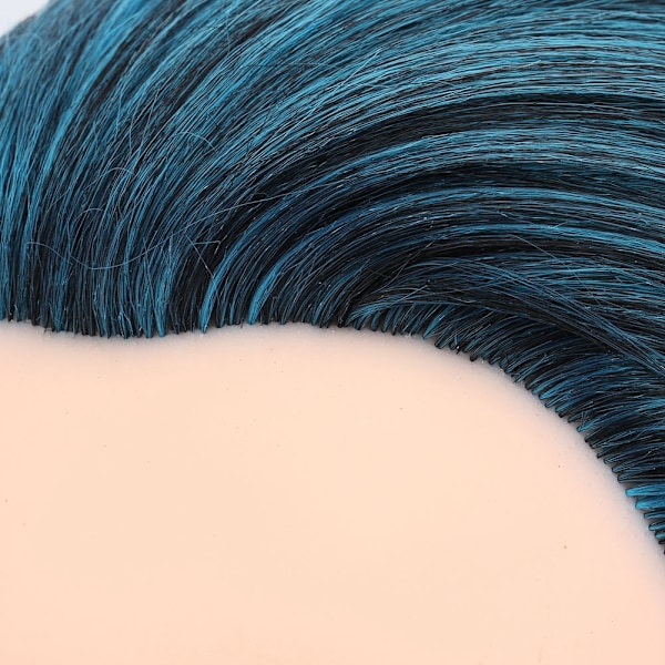 Deep Blue Blande- og Stylingtreningshode for Hårfletting med Hår