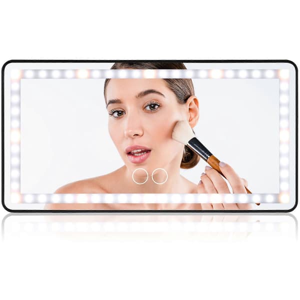 Visir Makeupspejl Genopladeligt Touch Control Bil Solskærm Led Makeupspejl Interiørtilbehør