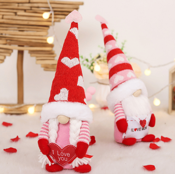 Jul Tomte Stående Ansiktslös Docka Julklapp Dekoration av