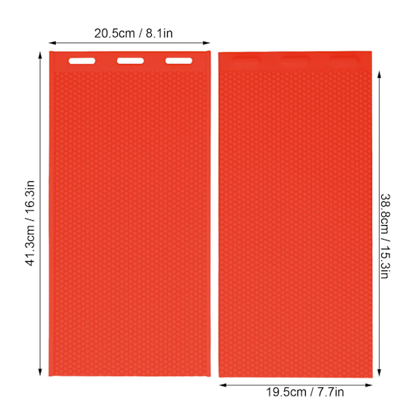 2 st 5,4 mm bivaxplattor Press Embosser Maskin Manuell Silikon Bivax Form DIY Biodling Verktyg 41,3x20,5CM Röd
