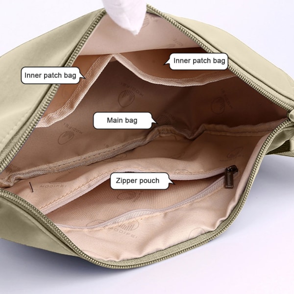 Nylon Crossbody/Bälte Väska med Justerbar Axelrem,