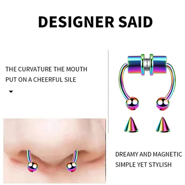 Magnetisk Septum Nesering Hestesko Falsk Nese Septum Ringer