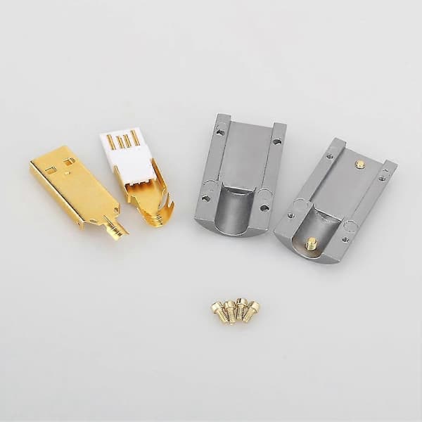 High-end USB 2.0 USB-kontakt Typ A B Hifi DIY DAC USB-kabel 24k Guldpläterad Brons UA201