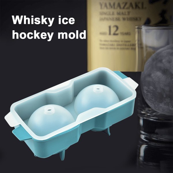 Innovative ismaskiner, runde kugle-isterningebakker til whisky, neutral tone komplementerer enhver køkkenindretning, is af professionel kvalitet