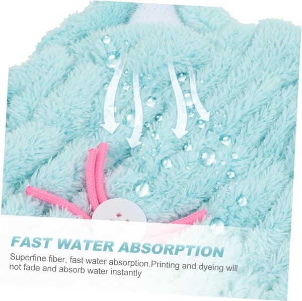 2 stk. Blå Hårtørringshætte Brusehætte Forbundet Tørklæde til Kvinder Dr