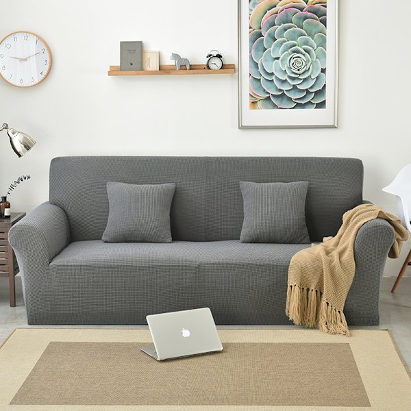 2-seters sofatrekk, elastisk polyester, støvbeskyttelse for sofa