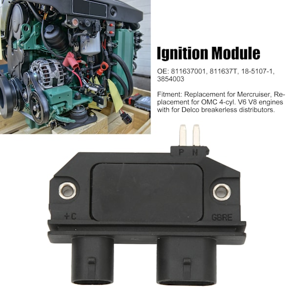 Tändmodul Stabil Prestanda Metall 811637001 Ersättning för Mercruiser V6 V8 Motorer