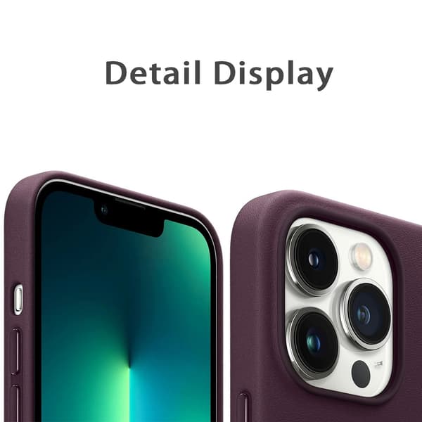 Læder Etui Mobiltelefon Cover - Mørk Kirsebær