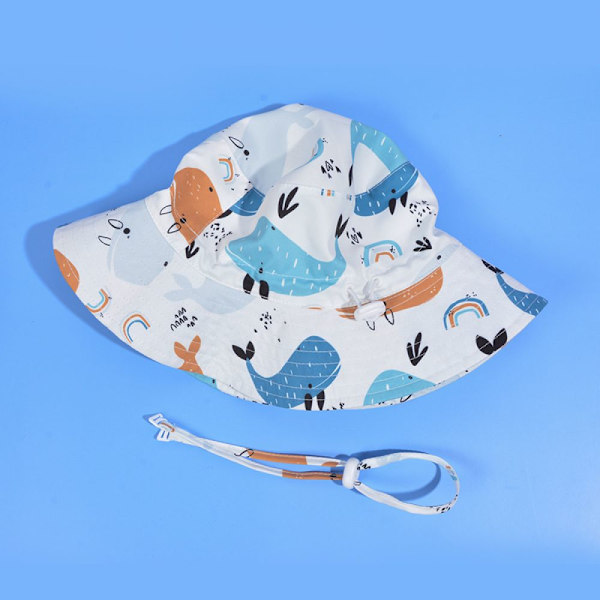 Unisex Babyhatt, Solhatt for Småbarn, Fiskehatt, Strandhatt, Stjernehatt, Sommerhatt, UV-beskyttelse UPF 50+