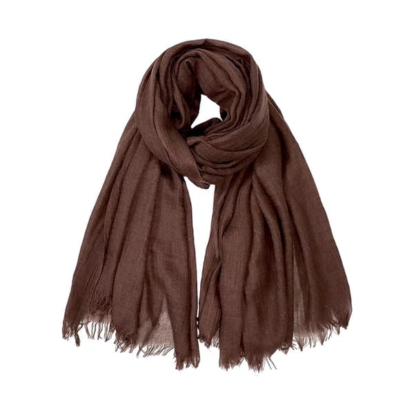 Skjerf for kvinner Bomull Lett Stor Lang Mull Skjerf Elegant Ensfargede Skjerf