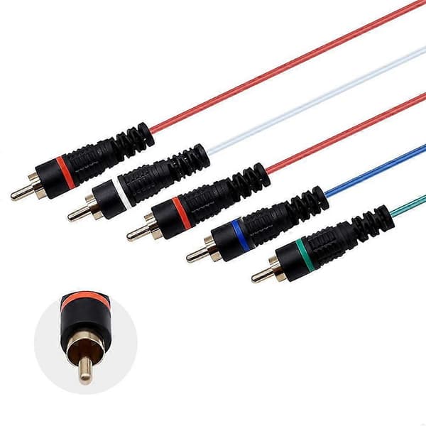Bitfunx Component Video 5rca Ypbpr-kabel for Ngc Digital AV-utgang, bilde av høy kvalitet