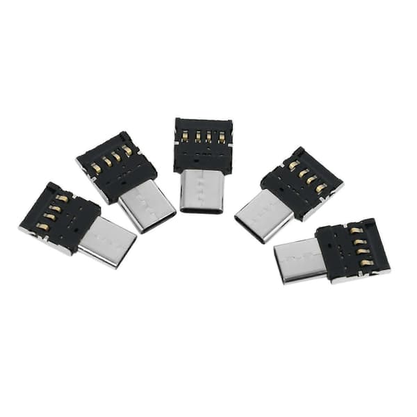 10 kpl Ultra Mini Type-C USB-C - USB 2.0 OTG-sovitin matkapuhelimelle, tabletille ja USB-kaapelille ja -muistitikulle