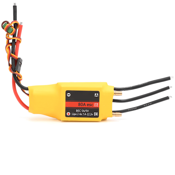80A 2-vägs vattenkylning borstlös ESC elektronisk hastighetsregulator för RC-båtmodell