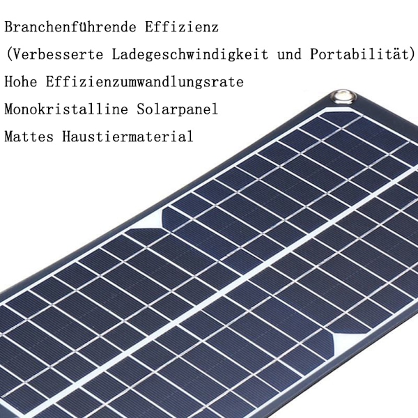 Hög Effektivitet Solcellsladdare, Vattentätt Solpanel Kit för Dina Portabla Strömbehov, 7.5W 12V Laddare med 19% Laddningseffektivitet för