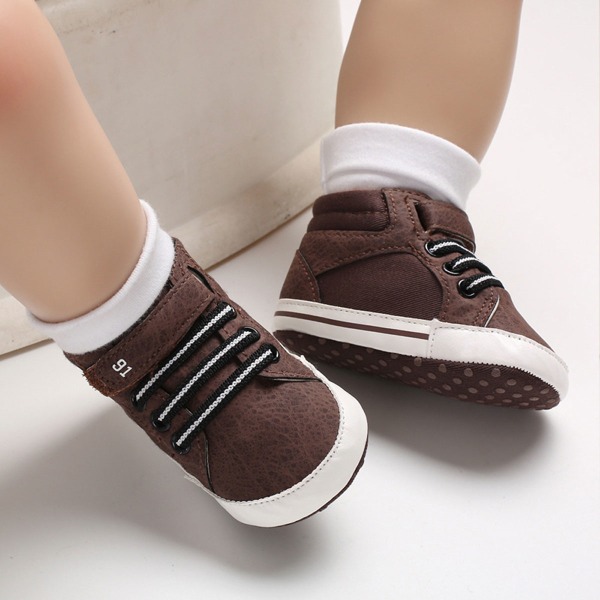 Baby Boys Girls High Top Sneakers Soft Soles Anti Skid Infant An