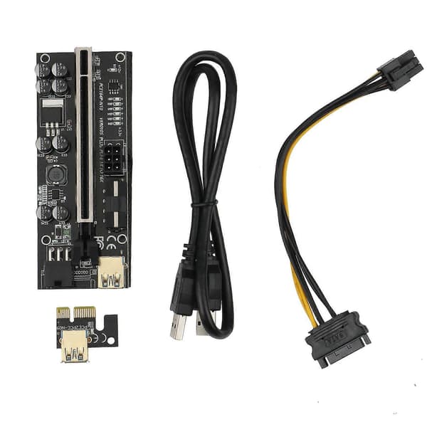 Ver010s Usb3.0 Pci-e Riser Ver010 Plus Express 1x 4x 8x 16x Extender Pcie Riser Adapterkort Sata 6
