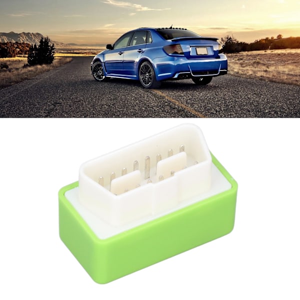 OBD2 ECO Bränslesparande Power Chip Tuning Box 15% Grön ABS Universal för bilar sedan 1996