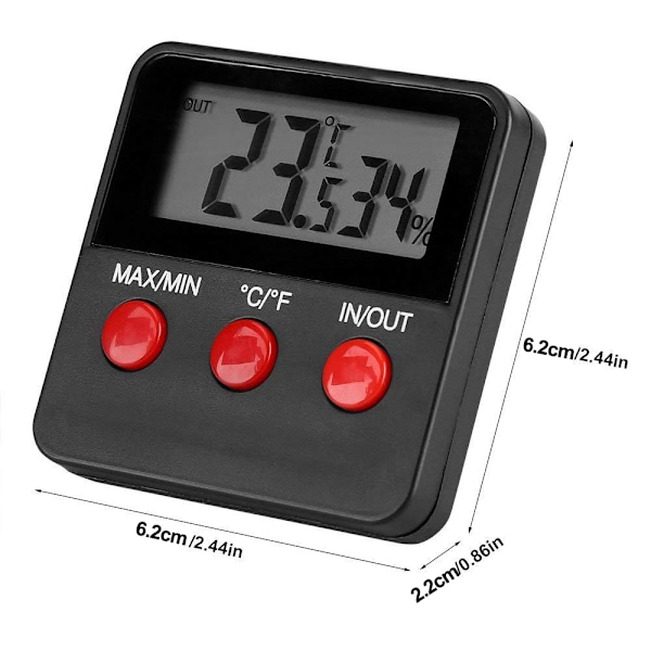Lättviktig Kompakt Termometer För Växthus, Digital Hygrometer Säkerställer Noggrann Övervakning Av Inomhus- och Utomhusförhållanden, Portabel Och Hållbar